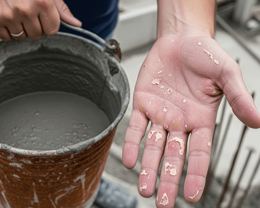 riscos do trabalho com cimento para pedreiros e construtores