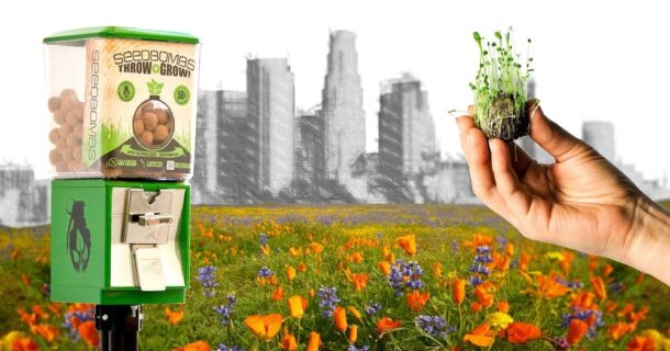 Essa máquinas de sementes pode transformar cidades em parques verdes Bombas de sementes