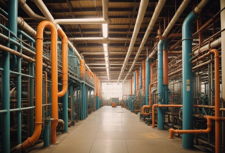 norma cores de tubulações