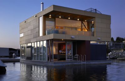Arquitetura moderna flutuante: confira este modelo de casa sobre as águas