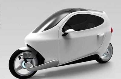 Motocicleta Lit C-1 se mantém em pé sozinha mesmo parada