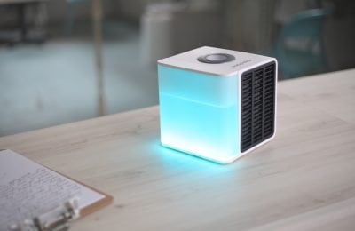 Ar-condicionado de apenas 16 cm resfria, umidifica e limpa o ar