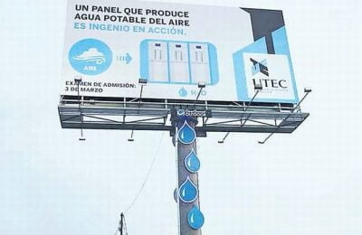 Outdoor capaz de extrair água potável do ar