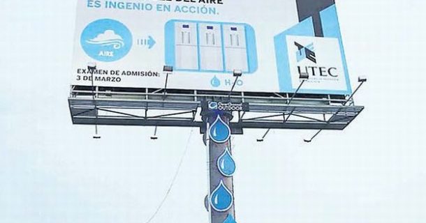 Outdoor capaz de extrair água potável do ar