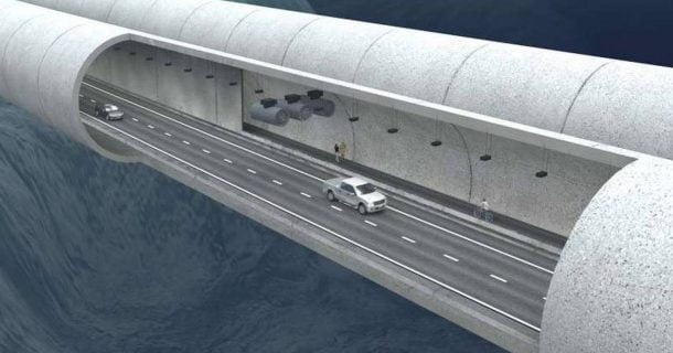 Projeto da Noruega prevê a construção de ponte flutuante e túnel submerso