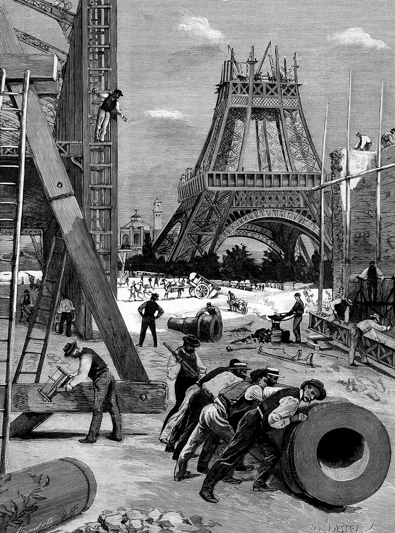 Veja como foi a construção da Torre Eiffel, projetada por um engenheiro civil