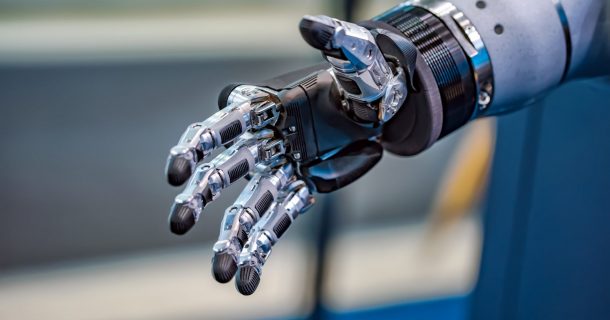 Futuristic Robotic Hand for a handshake