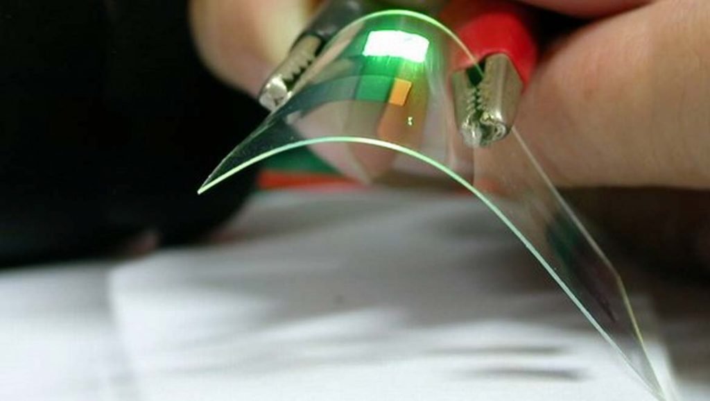 eletrodos orgânicos flexíveis com nanofios de prata