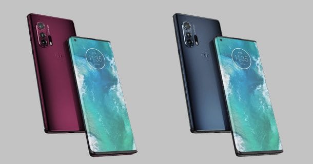 motorola edge e motorola edge+ vista frontal e traseira