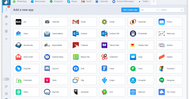 Interface Rambox
