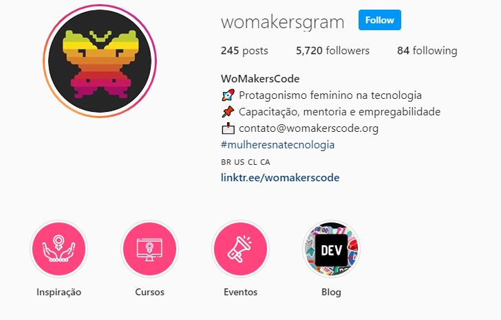 print perfil instagram womakersgram