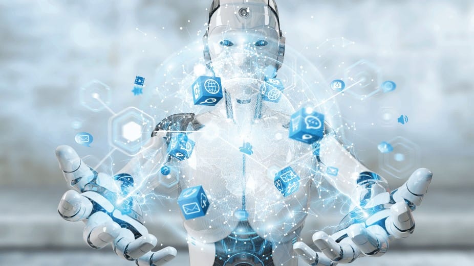 robô representando inteligência artificial (IA)