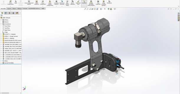 imagem desenvolvimento de peça com o solidworks 2021