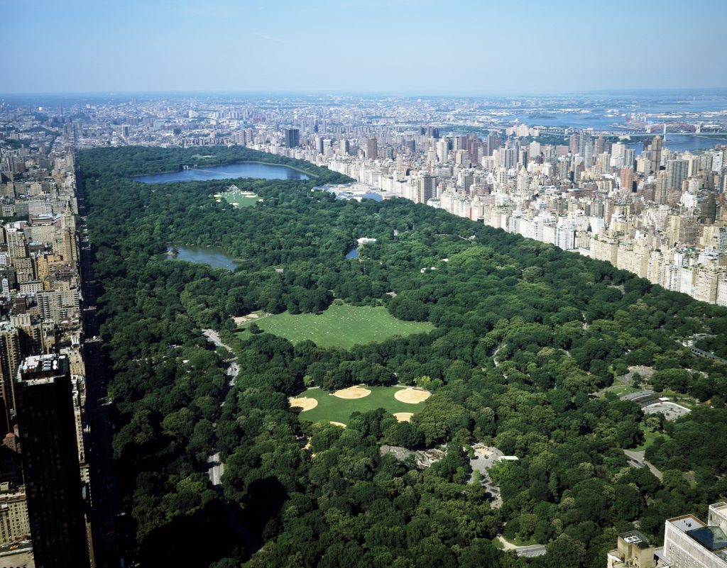 Vista superior do Central Park