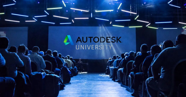 imagem ilustrativa e banner do autodesk university