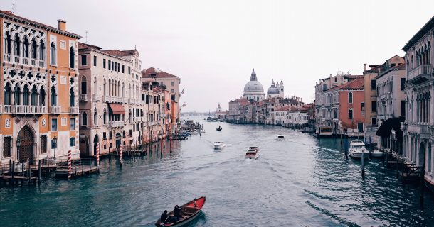 canais de veneza, na Italia