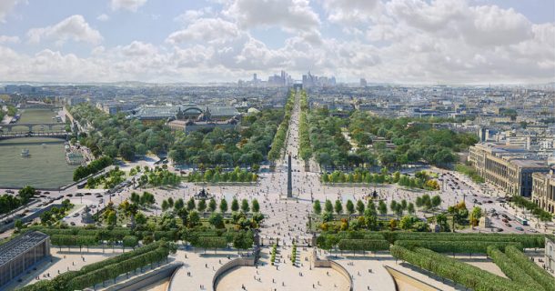 Avenida Champs-Élysées, em Paris, será transformada em "jardim extraordinário"