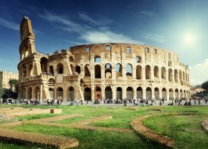 Foto da fachada do Coliseu de Roma