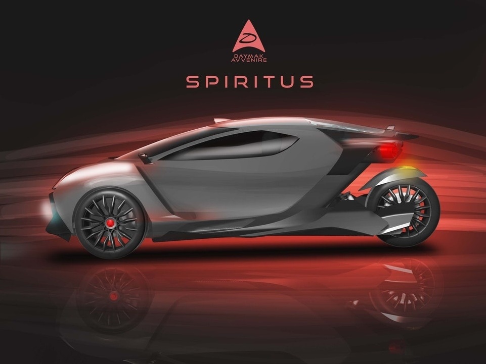 Novo carro elétrico da Daymak tem três rodas spiritus carro elétrico daymak
