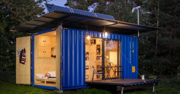 Conheça Gaia, a casa de contêiner autossuficiente