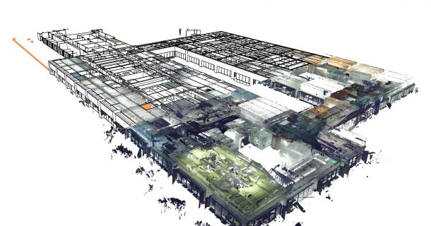 modelo BIM com nuvem de pontos