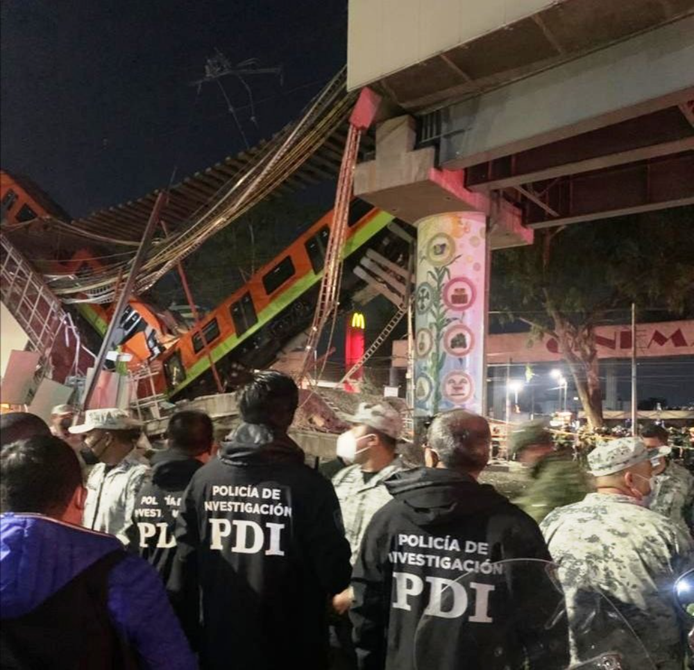 Desabamento de trem na Cidade do México deixa mortos e feridos cidade do méxico