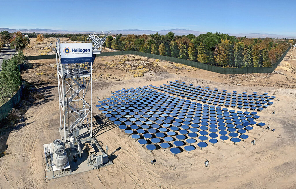 Espelhos giratórios e IA prometem revolucionar a energia solar com inovação e sustentabilidade heliogen