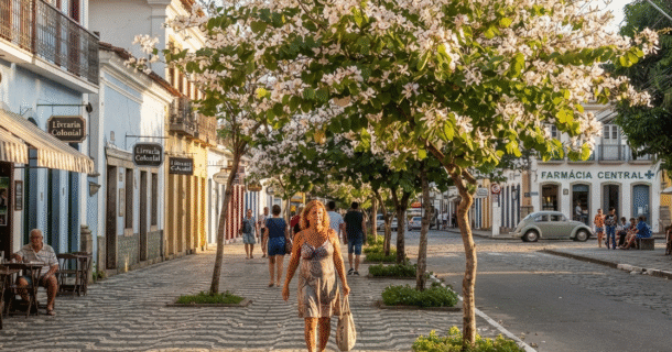árvores calçada