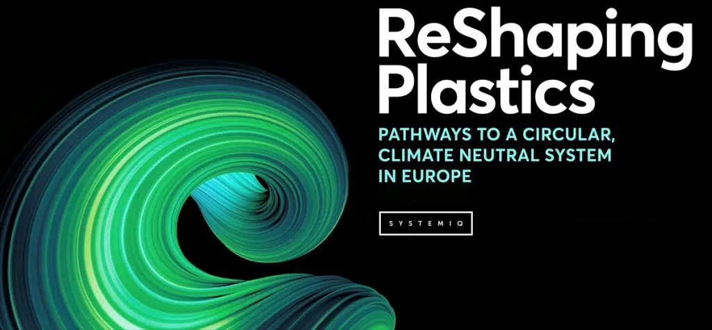 O que diz o relatório 'ReShaping Plastics' sobre sistema circular de plástico? ReShaping Plastics