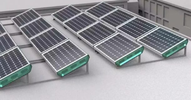 painel solar que produz hidrogênio
