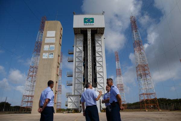 Confira imagens do primeiro foguete privado a ser lançado do espaçoporto Base de Alcântara, no Maranhão Base de Alcântara