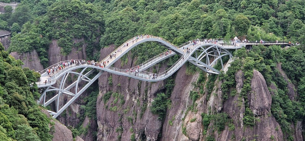 Descubra o segredo por trás da engenharia da ponte chinesa que desafia a gravidade Ponte Ruyi - zhejiang china