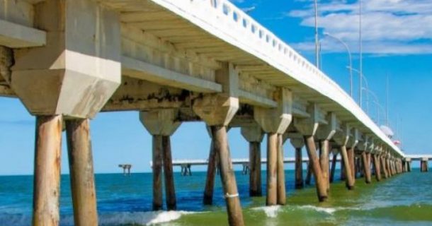 plataforma de pesca maior estrutura de concreto da América Latina