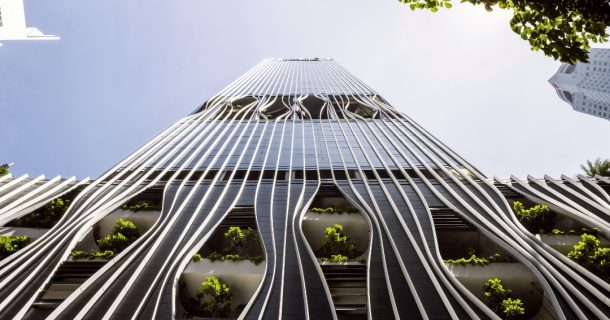 floresta urbana arranha-céu CapitaSpring