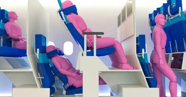 assento em aviões - dois andares