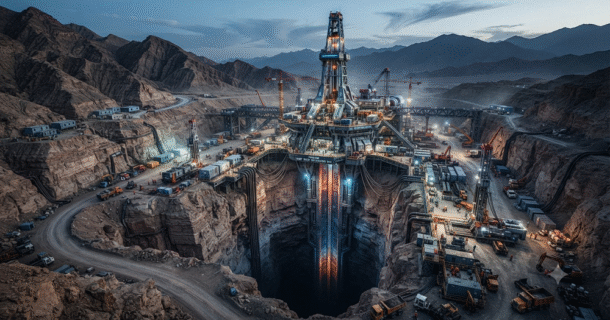 engenharia de geologia - perfuração do "Buraco para o Inferno" na China