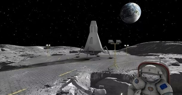 pavimentação da lua