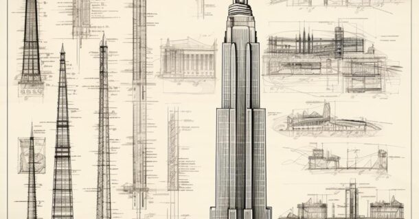 estruturas de engenharia de arranha-céus