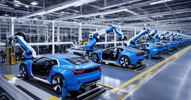 robôs industriais - indústria automotiva