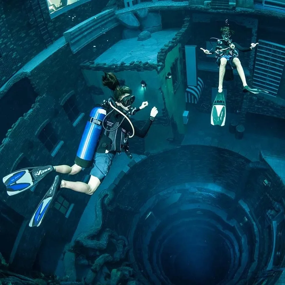 engenharia da piscina mais profunda do mundo