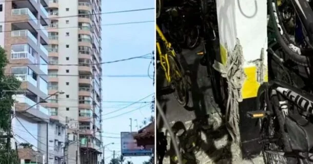 colapso de edifício em Praia Grande