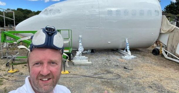 airbnb de luxo em Boeing 737