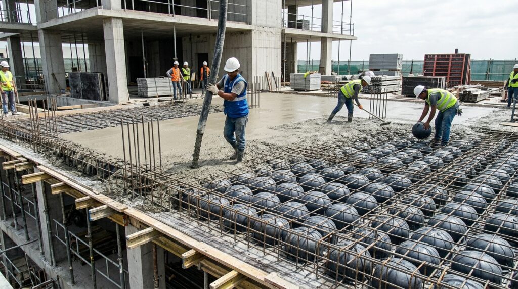 Adeus concreto, olá bolhas! Descubra tudo sobre as esferas plásticas da Laje BubbleDeck sistema de Laje BubbleDeck