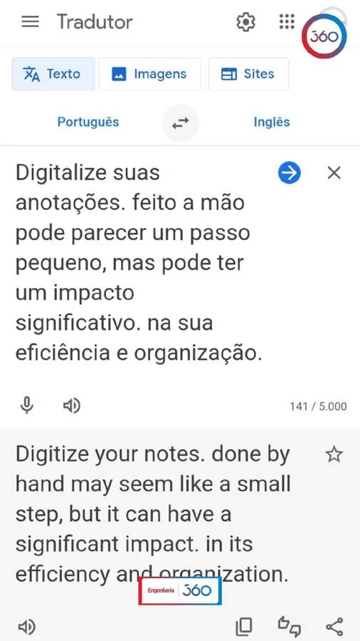 digitalização de anotações