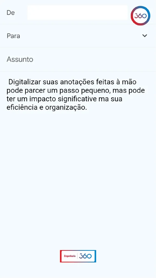 digitalização de anotações