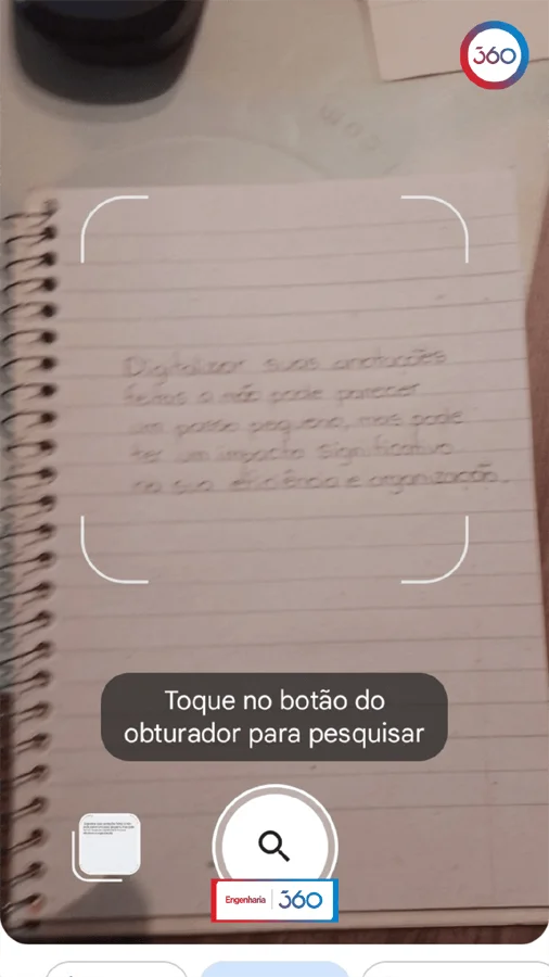 digitalização de anotações