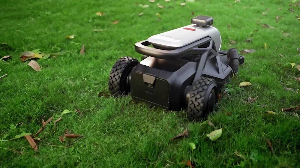 O robô corta-grama inteligente que revoluciona o cuidado dos jardins robô corta-grama inteligente - Tron 360° AI Vision Robotic Mower