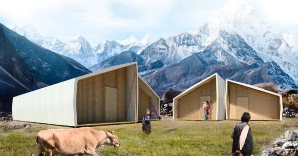 Projetos humanitários de arquitetura em resposta a crises humanitárias