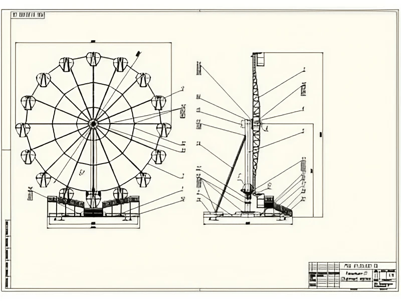 estrutura de rodas gigantes