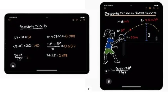 Apple Pencil e Math Notes